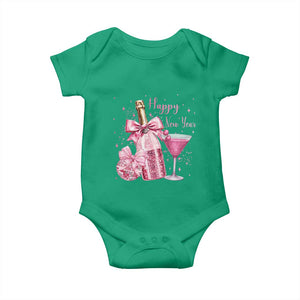 Happy New Year 2026 New Years Eve Party Baby Onesie Pink Cocktail Disco Ball TS11 Irish Green Print Your Wear