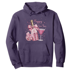 Happy New Year 2026 New Years Eve Party Hoodie Pink Cocktail Disco Ball TS11 Purple Print Your Wear