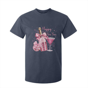 Happy New Year 2026 New Years Eve Party T Shirt For Kid Pink Cocktail Disco Ball TS11 Navy Print Your Wear