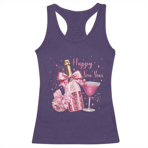 Happy New Year 2026 New Years Eve Party Racerback Tank Top Pink Cocktail Disco Ball TS11 Purple Print Your Wear