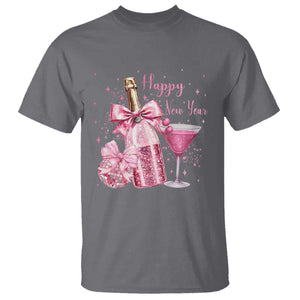 Happy New Year 2026 New Years Eve Party T Shirt Pink Cocktail Disco Ball TS11 Charcoal Print Your Wear