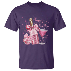 Happy New Year 2026 New Years Eve Party T Shirt Pink Cocktail Disco Ball TS11 Purple Print Your Wear