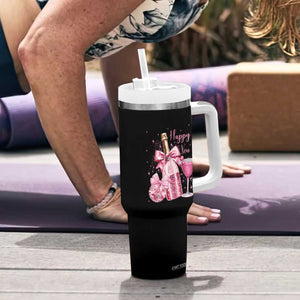 Happy New Year 2026 New Years Eve Party Tumbler With Handle Pink Cocktail Disco Ball TS11 Print Your Wear
