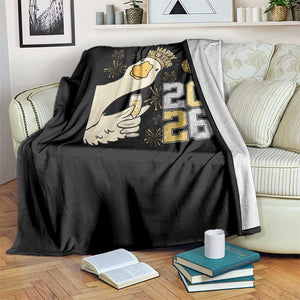 Funny New Years Eve Silly Goose 2026 Throw Blanket New Year Party TS11 Print Your Wear