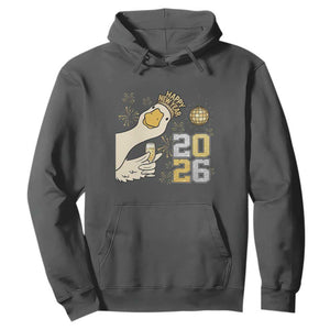 Funny New Years Eve Silly Goose 2026 Hoodie New Year Party TS11 Dark Heather Print Your Wear
