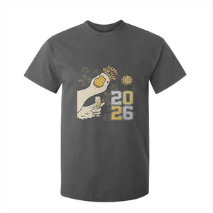 Funny New Years Eve Silly Goose 2026 T Shirt For Kid New Year Party TS11 Dark Heather Print Your Wear