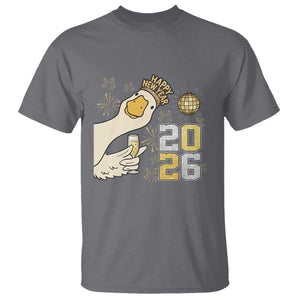 Funny New Years Eve Silly Goose 2026 T Shirt New Year Party TS11 Charcoal Print Your Wear