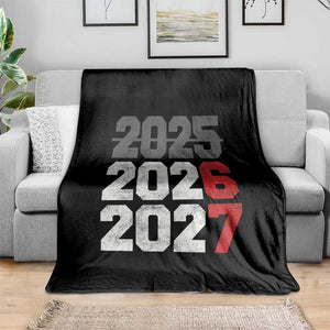 Funny 67 New Year Throw Blanket Happy New Year 2026 2027 Sports Jersey Number TS11 Print Your Wear