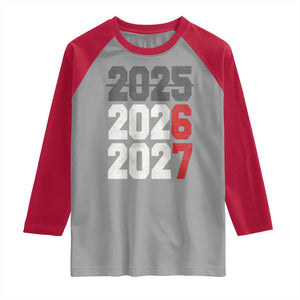 Funny 67 New Year Raglan Shirt Happy New Year 2026 2027 Sports Jersey Number TS11 Sport Gray Red Print Your Wear
