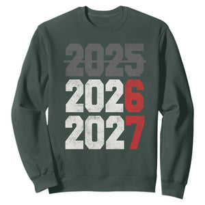 Funny 67 New Year Sweatshirt Happy New Year 2026 2027 Sports Jersey Number TS11 Dark Forest Green Print Your Wear