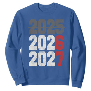 Funny 67 New Year Sweatshirt Happy New Year 2026 2027 Sports Jersey Number TS11 Royal Blue Print Your Wear