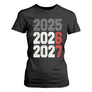 Funny 67 New Year T Shirt For Women Happy New Year 2026 2027 Sports Jersey Number TS11 Black Print Your Wear