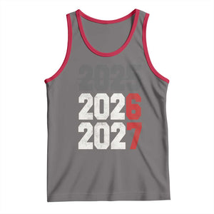 Funny 67 New Year Tank Top Happy New Year 2026 2027 Sports Jersey Number TS11 Deep Heather Red Print Your Wear