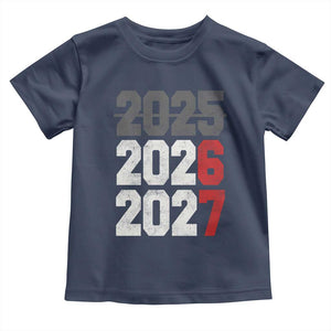 Funny 67 New Year Toddler T Shirt Happy New Year 2026 2027 Sports Jersey Number TS11 Navy Print Your Wear