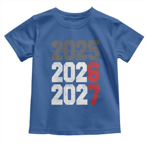 Funny 67 New Year Toddler T Shirt Happy New Year 2026 2027 Sports Jersey Number TS11 Royal Blue Print Your Wear