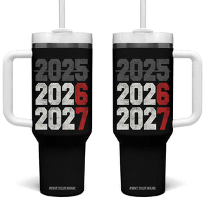 Funny 67 New Year Tumbler With Handle Happy New Year 2026 2027 Sports Jersey Number TS11 One Size: 40 oz Black Print Your Wear