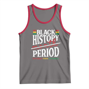 Funny Black History Period Yesterday Today Tomorrow Tank Top Pride African TS11 Deep Heather Red Print Your Wear