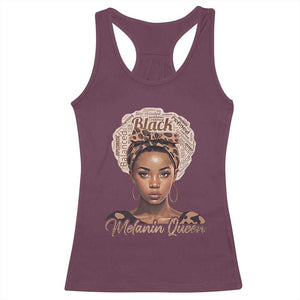 Melanin Queen Racerback Tank Top Proud African American Black Pride TS11 Maroon Print Your Wear