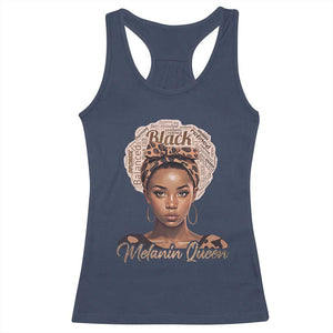 Melanin Queen Racerback Tank Top Proud African American Black Pride TS11 Navy Print Your Wear