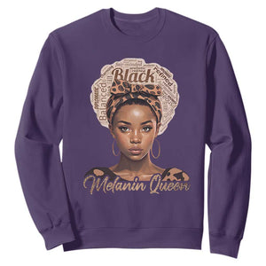 Melanin Queen Sweatshirt Proud African American Black Pride TS11 Purple Print Your Wear