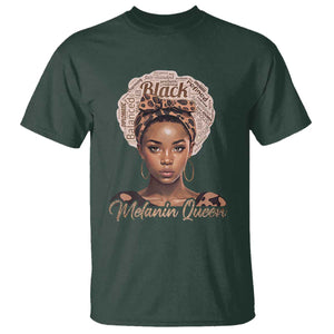 Melanin Queen T Shirt Proud African American Black Pride TS11 Dark Forest Green Print Your Wear