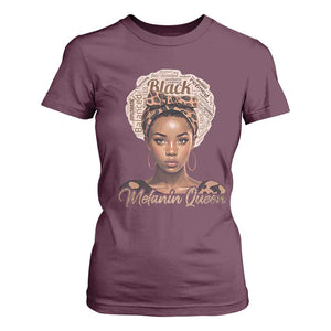 Melanin Queen T Shirt For Women Proud African American Black Pride TS11 Maroon Print Your Wear