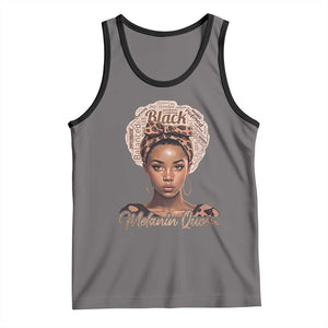 Melanin Queen Tank Top Proud African American Black Pride TS11 Deep Heather Black Print Your Wear