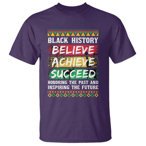 Black History Believe Achieve Succeed T Shirt African American History TS11 Purple Print Your Wear
