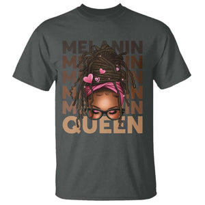 African American Pride T Shirt Melanin Queen Afro Messy Bun TS11 Dark Heather Print Your Wear