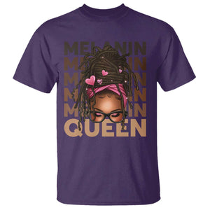 African American Pride T Shirt Melanin Queen Afro Messy Bun TS11 Purple Print Your Wear
