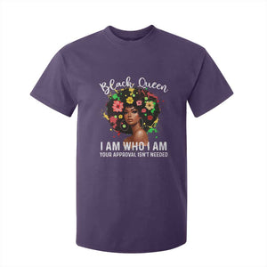 Proud African American Melanin Black Afro Girl T Shirt For Kid Black Queen I Am Who I Am Your Approval Isn't Needed TS11 Purple Print Your Wear