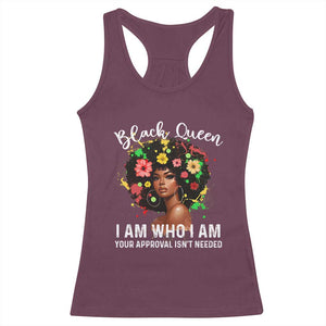Proud African American Melanin Black Afro Girl Racerback Tank Top Black Queen I Am Who I Am Your Approval Isn't Needed TS11 Maroon Print Your Wear