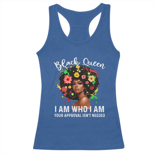 Proud African American Melanin Black Afro Girl Racerback Tank Top Black Queen I Am Who I Am Your Approval Isn't Needed TS11 Royal Blue Print Your Wear