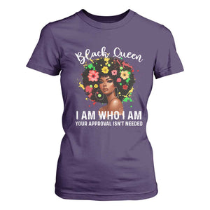 Proud African American Melanin Black Afro Girl T Shirt For Women Black Queen I Am Who I Am Your Approval Isn't Needed TS11 Purple Print Your Wear
