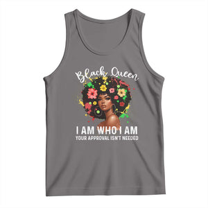 Proud African American Melanin Black Afro Girl Tank Top Black Queen I Am Who I Am Your Approval Isn't Needed TS11 Deep Heather Print Your Wear