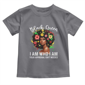 Proud African American Melanin Black Afro Girl Toddler T Shirt Black Queen I Am Who I Am Your Approval Isn't Needed TS11 Charcoal Print Your Wear