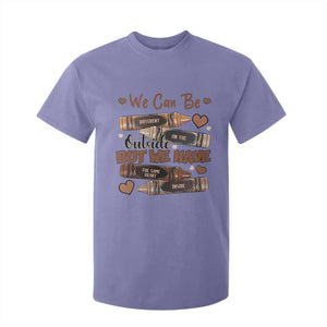 African American Teacher T Shirt For Kid We Can Be Different On The Outside But We Have The Same Heart Inside Melanin Crayons TS11 Violet Print Your Wear