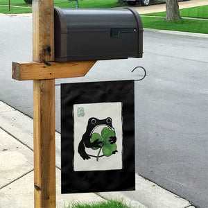 Funny Grumpy Frog Japanese St Patricks Day Garden Flag TS11 Print Your Wear