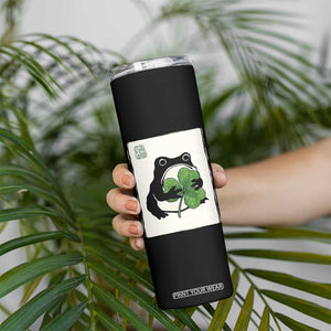 Funny Grumpy Frog Japanese St Patricks Day Skinny Tumbler TS11 Print Your Wear