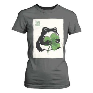 Funny Grumpy Frog Japanese St Patricks Day T Shirt For Women TS11 Dark Heather Print Your Wear