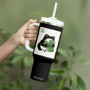Funny Grumpy Frog Japanese St Patricks Day Tumbler With Handle TS11 Print Your Wear