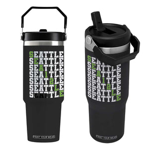 Seattle Fan 12 Athletic Number Flip Straw Tumbler City Football Game Day TS11 One Size: 30 oz Black Print Your Wear