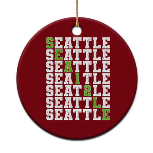 Seattle Fan 12 Athletic Number Ceramic Ornament City Football Game Day TS11 1pc Red Print Your Wear