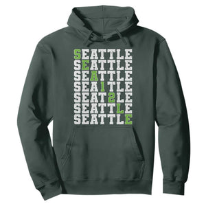 Seattle Fan 12 Athletic Number Hoodie City Football Game Day TS11 Dark Forest Green Print Your Wear