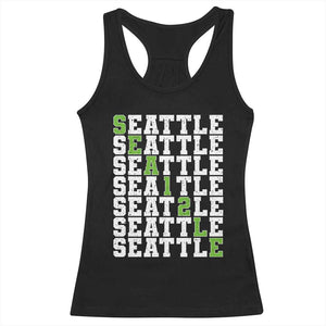 Seattle Fan 12 Athletic Number Racerback Tank Top City Football Game Day TS11 Black Print Your Wear