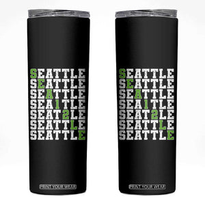 Seattle Fan 12 Athletic Number Skinny Tumbler City Football Game Day TS11 Black Print Your Wear