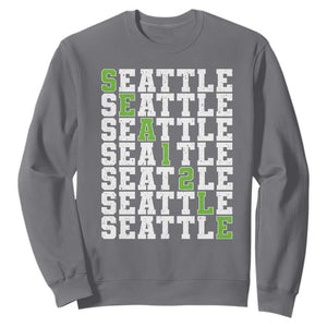 Seattle Fan 12 Athletic Number Sweatshirt City Football Game Day TS11 Charcoal Print Your Wear