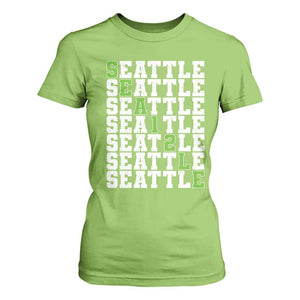 Seattle Fan 12 Athletic Number T Shirt For Women City Football Game Day TS11 Lime Print Your Wear