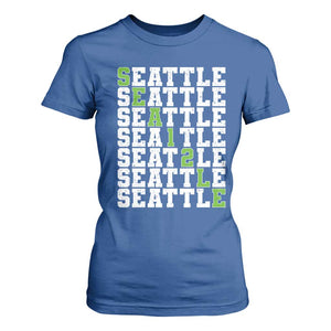Seattle Fan 12 Athletic Number T Shirt For Women City Football Game Day TS11 Royal Blue Print Your Wear