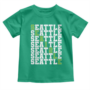 Seattle Fan 12 Athletic Number Toddler T Shirt City Football Game Day TS11 Irish Green Print Your Wear